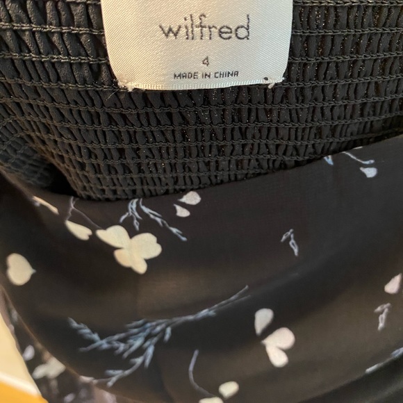 Wilfred Mencia Dress in Black/Apricot Sz 4 - Picture 4 of 4